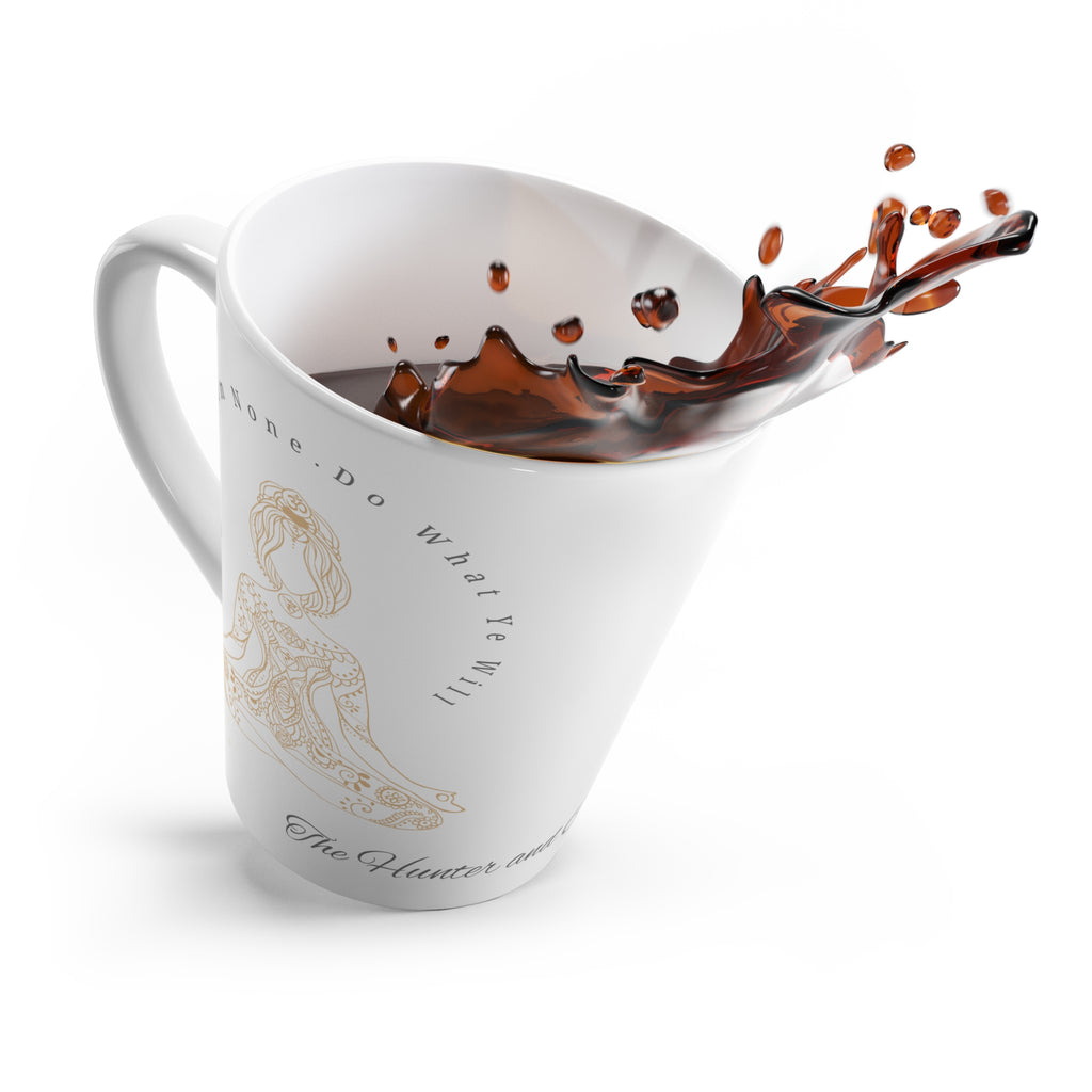 Latte Mug — Meditation Mug with Ornate Yogi Design
